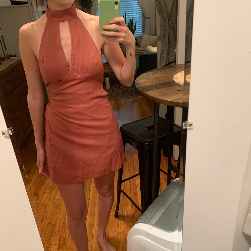 Free People Mini Halter Wrap Dress